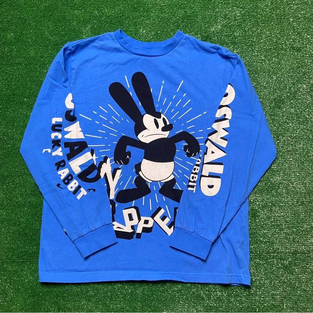 Disney Parks 100th Anniversary Oswald The Lucky Rabbit Long Sleeve Shirt Size M - Picture 1 of 6